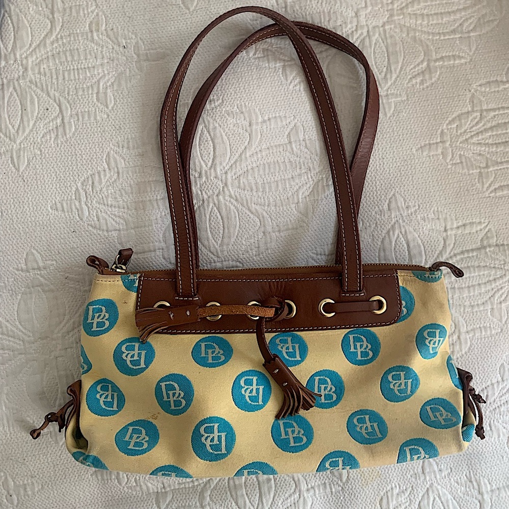 Vintage Dooney & Bourke logo bag w/ leather trim